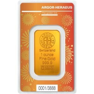 1 oz Argor Heraeus Lunar Ox Gold Bar (New w/ Assay)