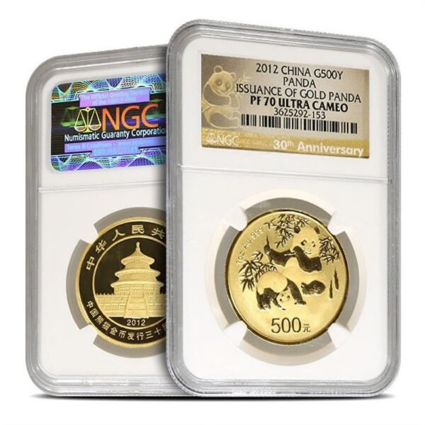 Buy 1 oz Chinese Gold Panda Coin MS70 (Random Year, Varied Label, PCGS or NGC) - Image 3