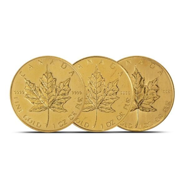 1 oz Gold Maple Leaf Coin For Sale (Random Year, Abrasions) - Image 2