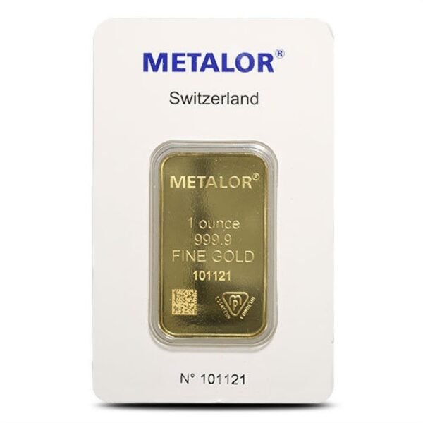 1 oz Metalor Gold Bar For Sale (New w/ Assay) - Image 2