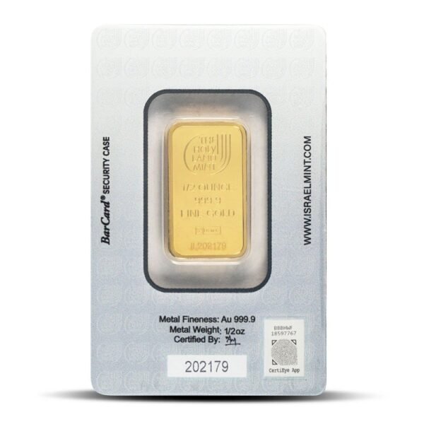 1/2 oz The Holy Land Mint Gold Bar (New w/ Assay) - Image 2
