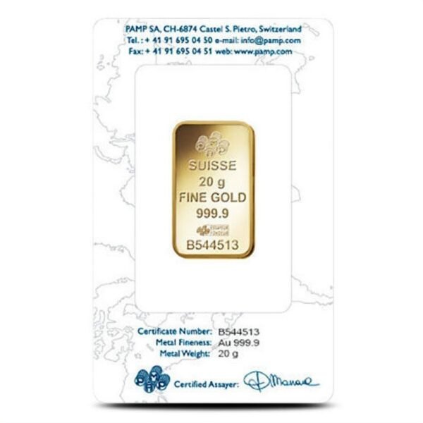 20 Gram PAMP Suisse Fortuna Gold Bar (New w/ Assay) - Image 3