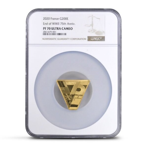 2020 1 oz Proof France Victory Peace End of WWII 75th Anniversary Gold Coin NGC PF70 UCAM - Image 2