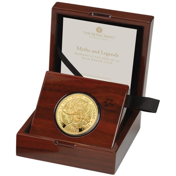 2023 1 oz Proof British Gold Morgan Le Fay Coin (Box + CoA) - Image 3
