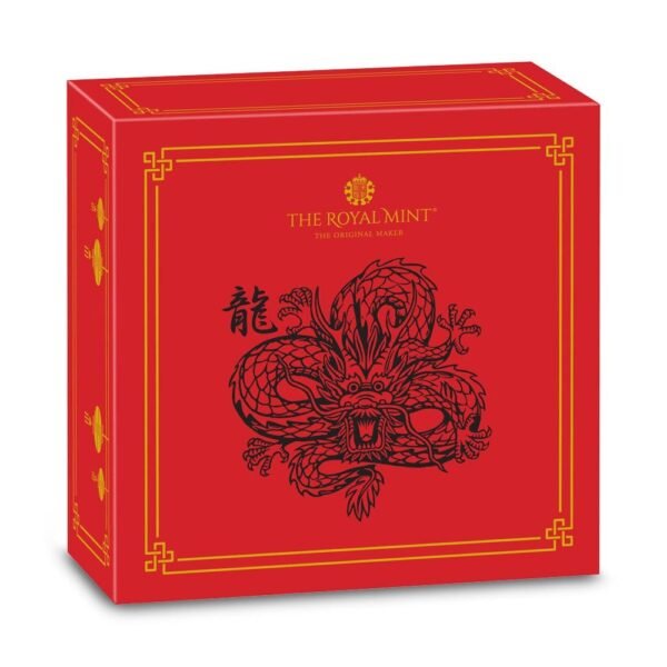2024 1 oz Proof British Gold Year of the Dragon Coin (Box + CoA) - Image 3