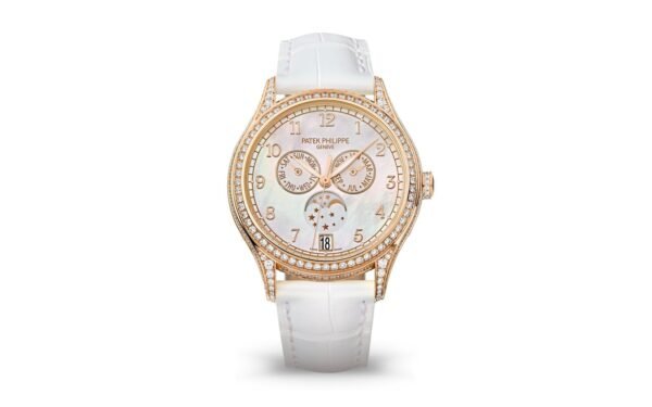 Buy Patek Philippe 4948R-001 Complications Annual Calendar Moon Phases White MOP Dial 38mm Diamond Bezel - Image 6