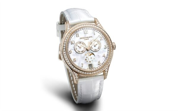 Buy Patek Philippe 4948R-001 Complications Annual Calendar Moon Phases White MOP Dial 38mm Diamond Bezel - Image 4