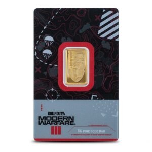 5 Gram Call of Duty® Modern Warfare® III Gold Bar (New w/ Assay + Pendent Frame)