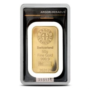 50 Gram Argor Heraeus Gold Bar