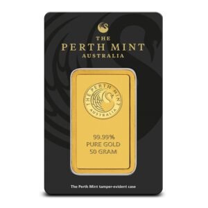 Buy 50 Gram Perth Mint Gold Bar (New w/ Assay)