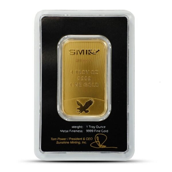 Buy 1 oz Sunshine Mercury Gold Bar (New w/ Assay) - Image 2