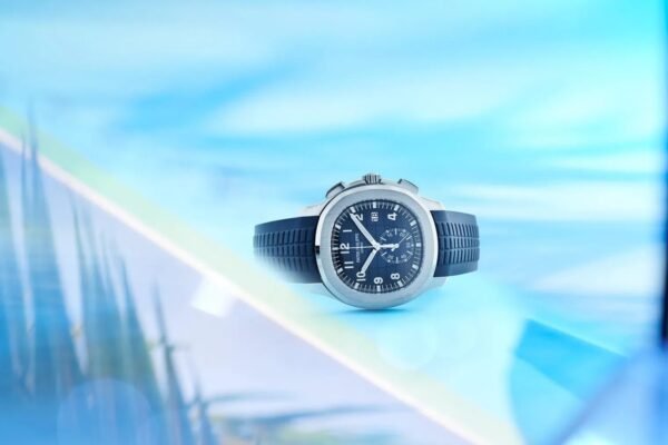 Buy Patek Philippe 5968G-001 Aquanaut Chronograph White Gold Blue Dial - Image 9