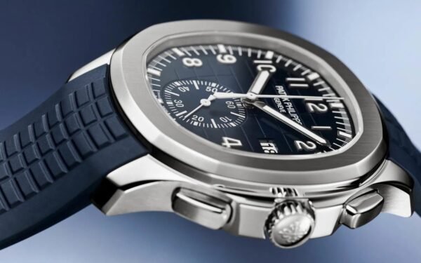 Buy Patek Philippe 5968G-001 Aquanaut Chronograph White Gold Blue Dial - Image 2
