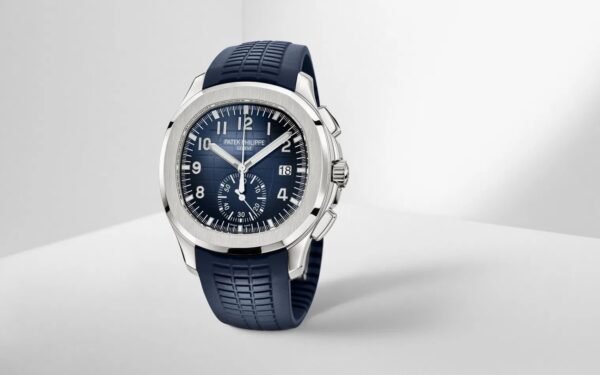 Buy Patek Philippe 5968G-001 Aquanaut Chronograph White Gold Blue Dial - Image 6