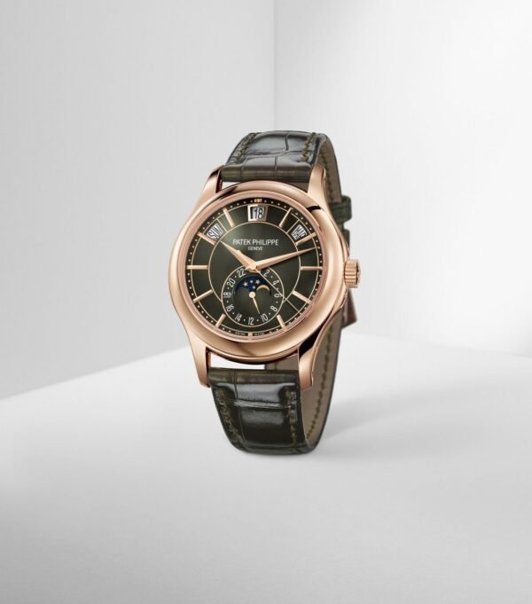 Buy Patek Philippe 5205R-011 Complications Annual Calendar Moon Phases Rose Gold Olive Green Dial - Image 4