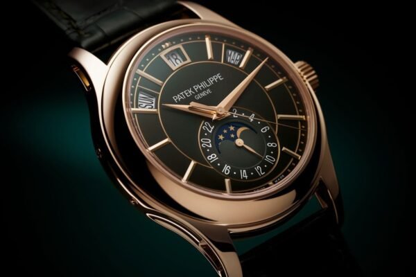Buy Patek Philippe 5205R-011 Complications Annual Calendar Moon Phases Rose Gold Olive Green Dial - Image 2