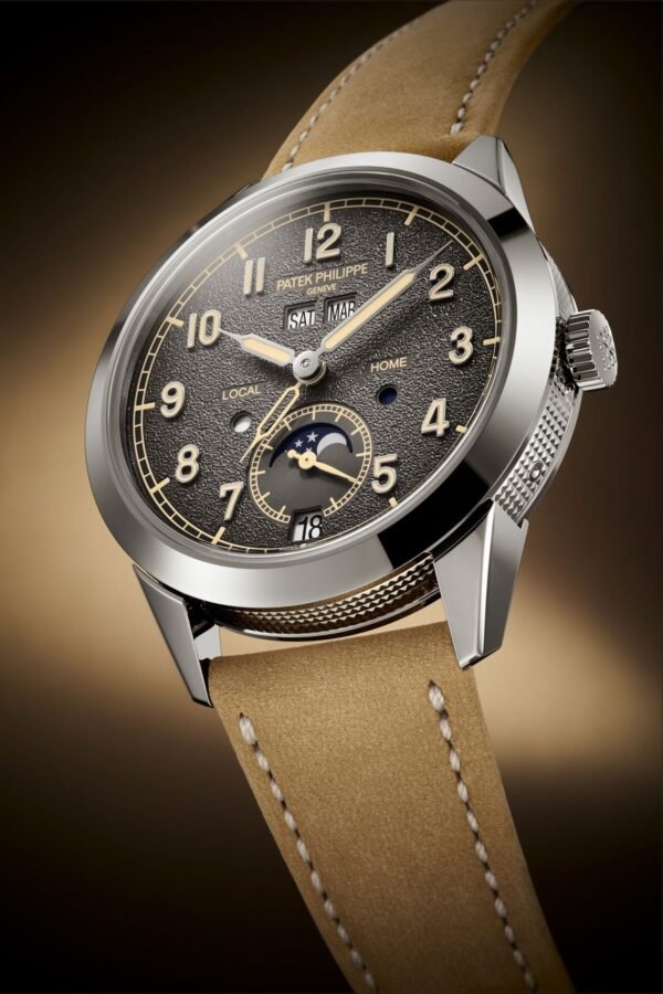 Buy Patek Philippe 5326G-001 Complications Annual Calendar Travel Time White Gold Textured Grey Dial