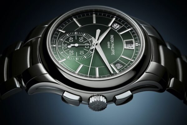 Buy Patek Philippe 5905/1A-001 Complications Flyback Chronograph Annual Calendar Stainless Steel Olive Green Dial