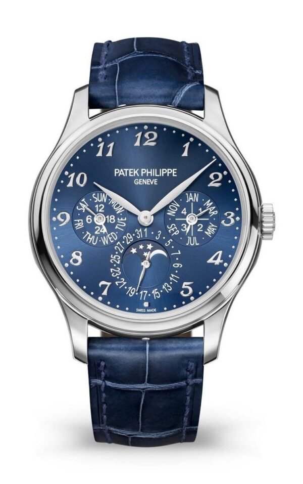 Buy Patek Philippe 5327G-001 Grand Complications Perpetual Calendar White Gold Royal Blue Sunburst Dial 39mm