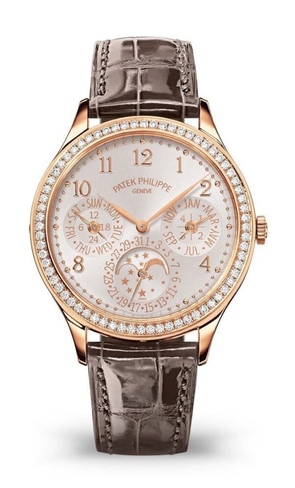 Buy Patek Philippe 7140R-001 Grand Complications Ladies First Perpetual Calendar Rose Gold Silver Dial Diamond Bezel