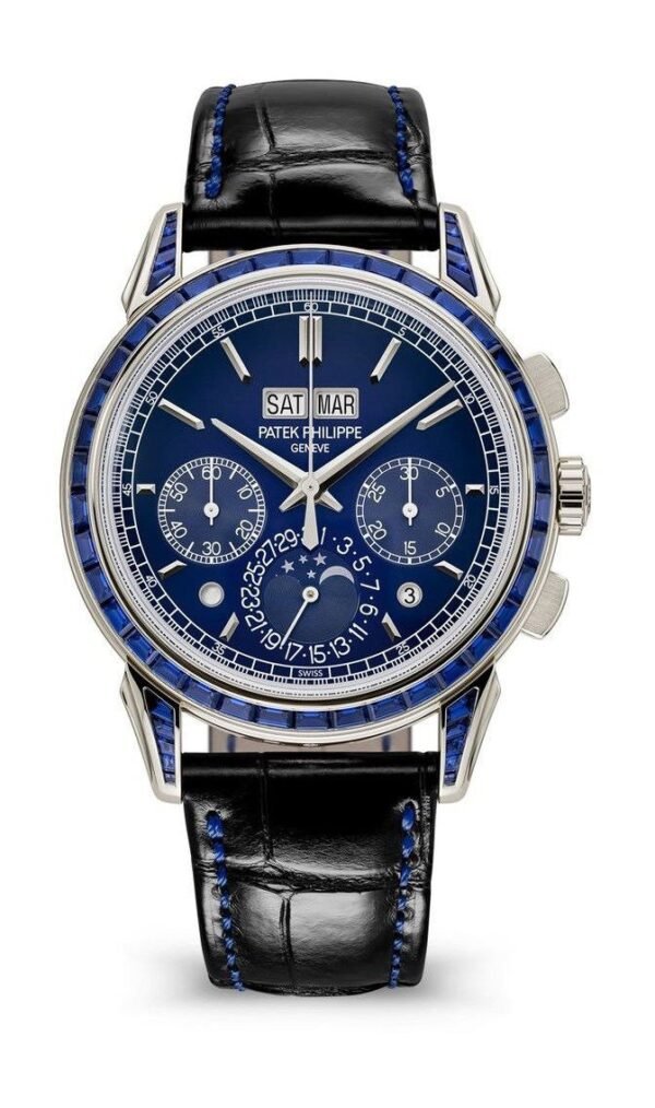 Buy Patek Philippe 5271/11P-010 Grand Complications Chronograph Perpetual Calendar Platinum Sapphire Set Blue Dial - BRAND NEW - Image 4