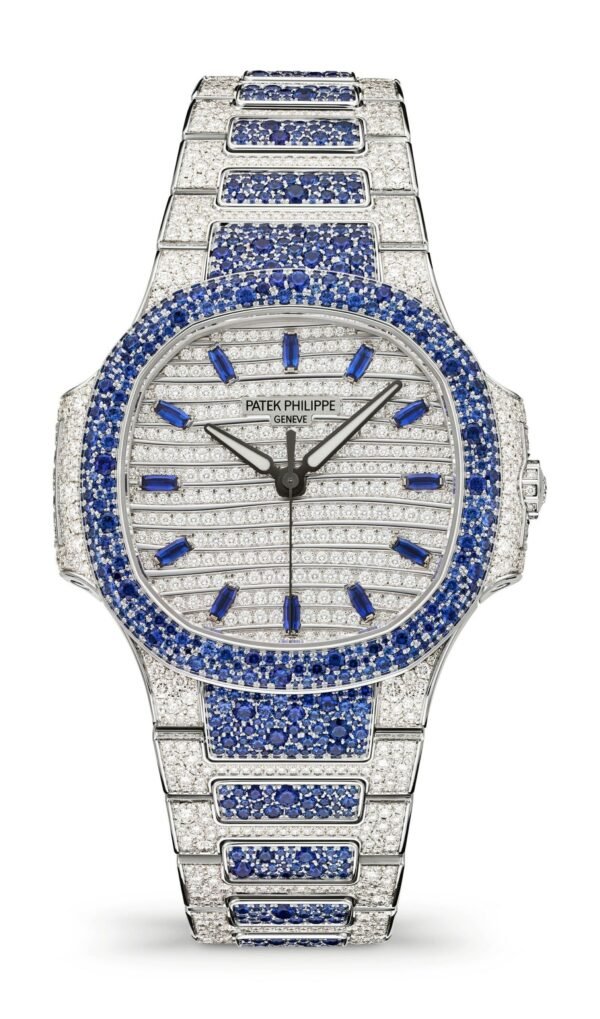 Buy Patek Philippe 7118/1451G-001 Nautilus Haute Joaillerie White Gold Set With Sapphires & Diamonds - BRAND NEW - Image 4