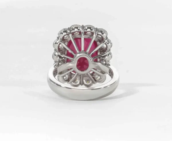 10 Carat Burma Ruby Diamond Ring - Rare - Image 5