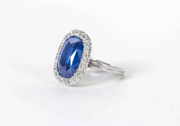 15 Carat Burma No Heat Natural Sapphire Ring Rare GIA Certified - Image 6