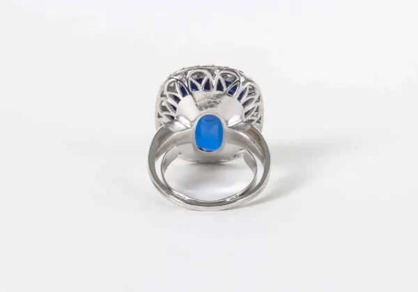 15 Carat Burma No Heat Natural Sapphire Ring Rare GIA Certified - Image 5