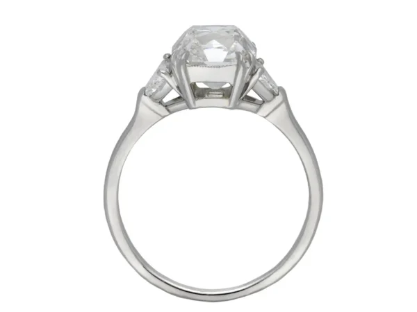 1930s English Art Deco old mine diamond solitaire ring - Image 3