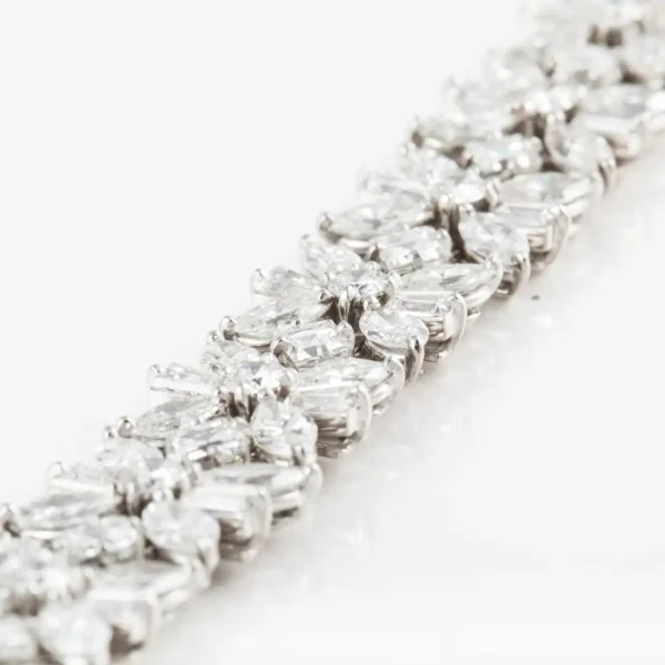 Buy 1950s Cartier Diamond Platinum Bracelet - Image 3