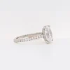 3.50 Carat Oval Diamond Engagement Ring Diamonds on Band 19 Karat Gold - Image 2