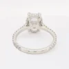 3.50 Carat Oval Diamond Engagement Ring Diamonds on Band 19 Karat Gold - Image 4