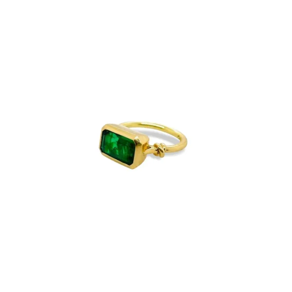 3ct Knot Emerald Ring in 18ct Yellow Gold - Image 8