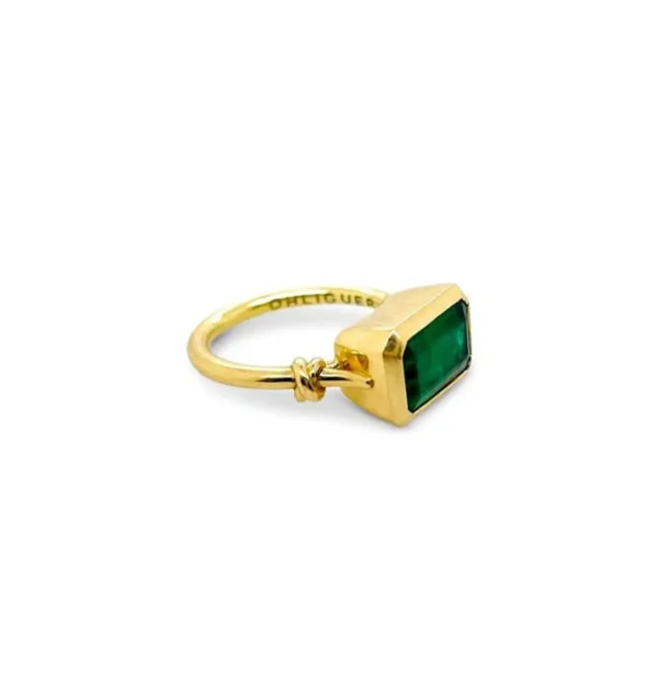 3ct Knot Emerald Ring in 18ct Yellow Gold - Image 7