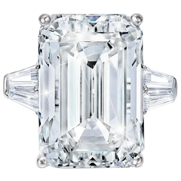 9 Carat Emerald Cut Diamond VS1 Clarity E Colour Triple Ex GIA Certified - Image 2