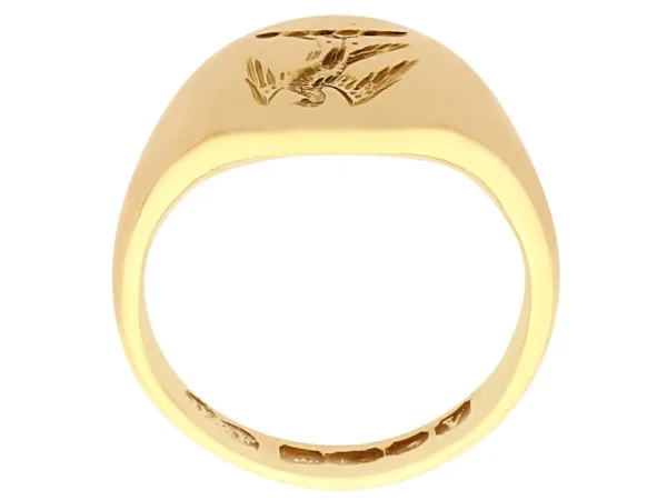 Antique 1920s Yellow Gold Signet Ring - Image 5