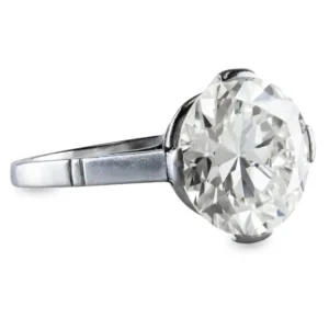 Antique 5.19 Carats Old European Cut Diamond Solitaire Engagement Ring