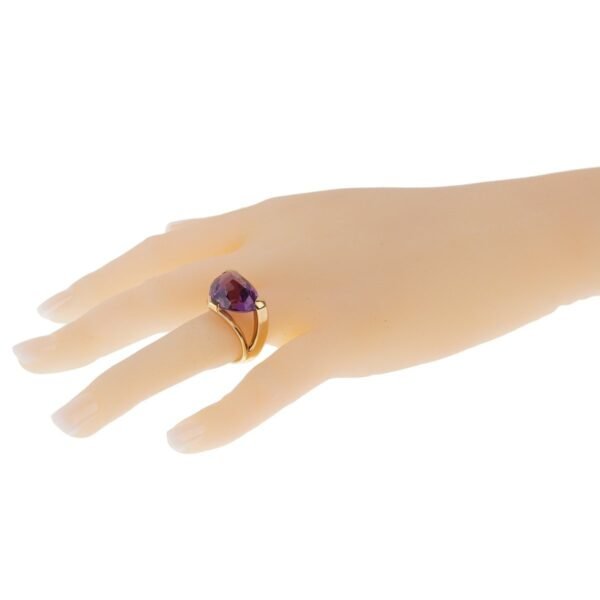 Antonini Amethyst Gold Cocktail Ring Size 6 1/2 - Image 3