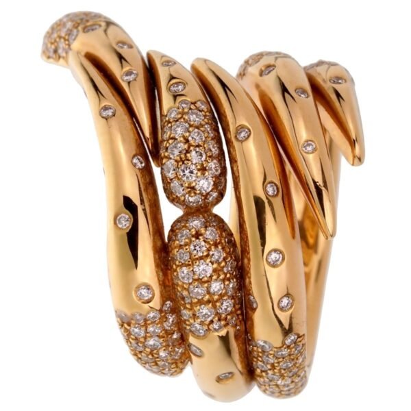 Audemars Piguet Rose Gold Diamond Cocktail Ring Sz 6 1/2 - Image 4