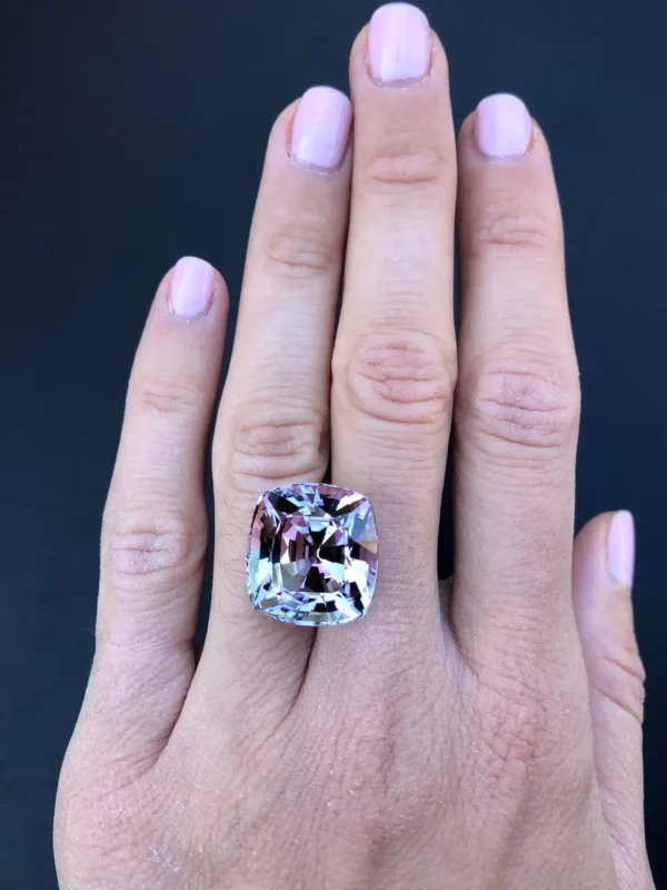 Bicolor Tourmaline Ring Gem 29.22 Carat Cushion Loose Gemstone - Image 3