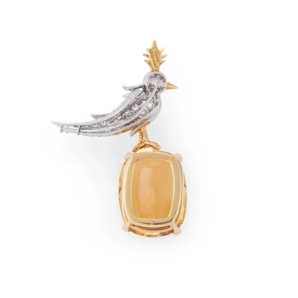 Buy Bird on a Rock Citrine and Diamond Brooch Jean Schlumberger for Tiffany & Co. - Image 3