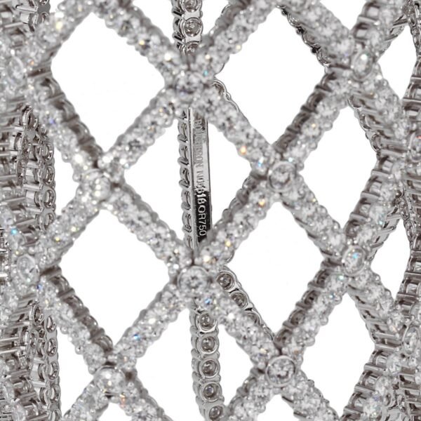 Boucheron 64.47ct Weave Diamond White Gold Cuff - Image 6