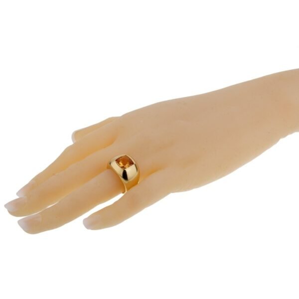 Boucheron Citrine Yellow Gold Cocktail Ring Sz 6 1/4 - Image 4