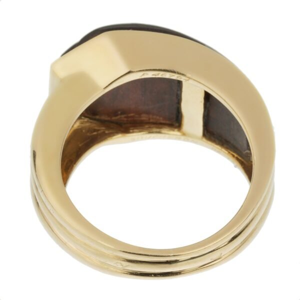 Boucheron Paris Wood Yellow Gold Cocktail Ring Circa 1970s - Image 2