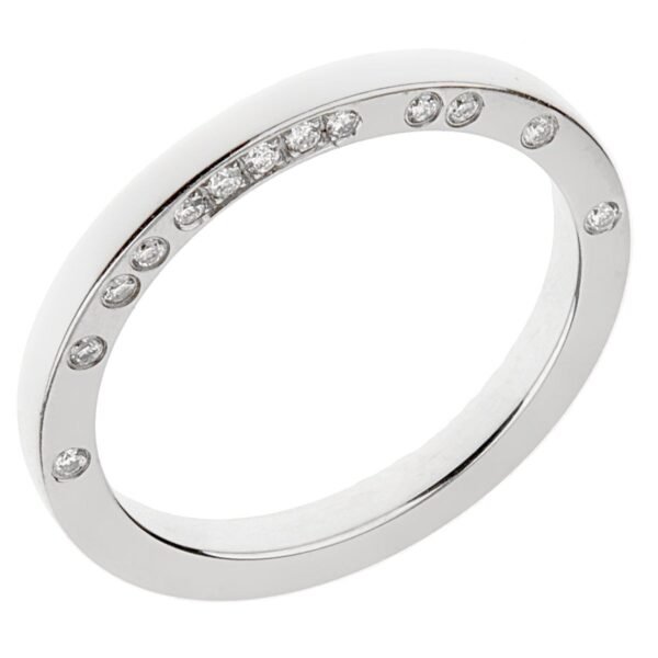 Boucheron Platinum Diamond Band Ring Sz 5 3/4