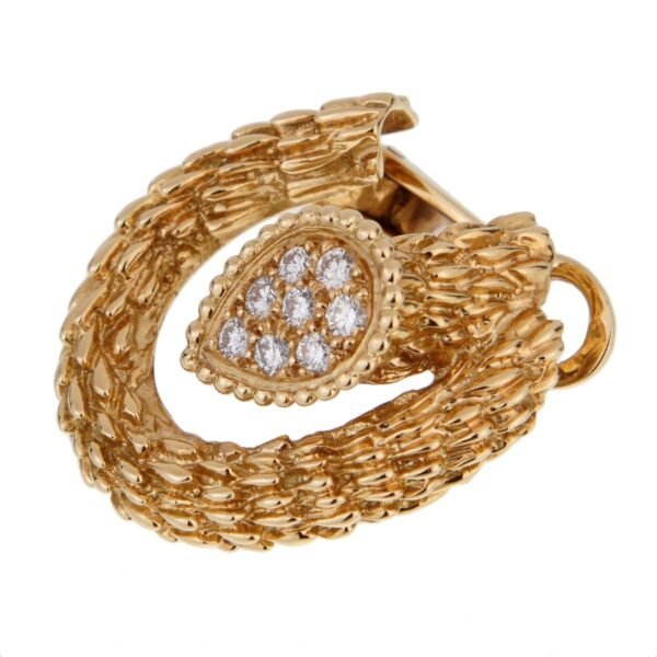Boucheron Serpent Boheme Diamond Hoop Earrings - Image 2