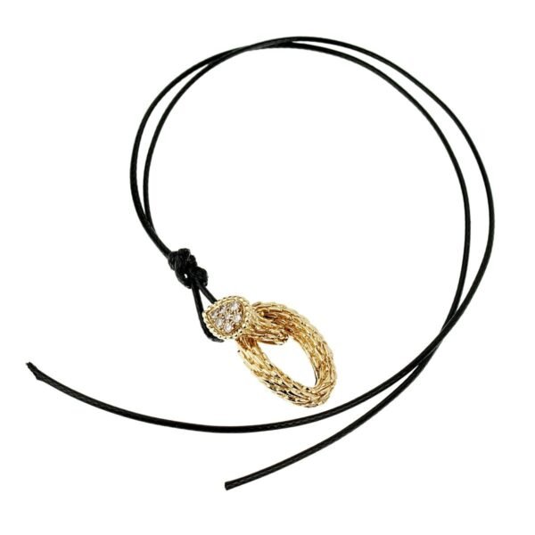 Boucheron Vintage Serpent Boheme Diamond Yellow Gold Necklace - Image 4