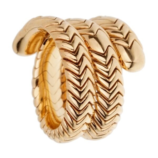 Bulgari Spiga Triple Wrap Yellow Gold Ring - Image 3