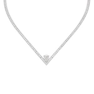 Buy Joséphine Aigrette necklace - White gold, diamonds